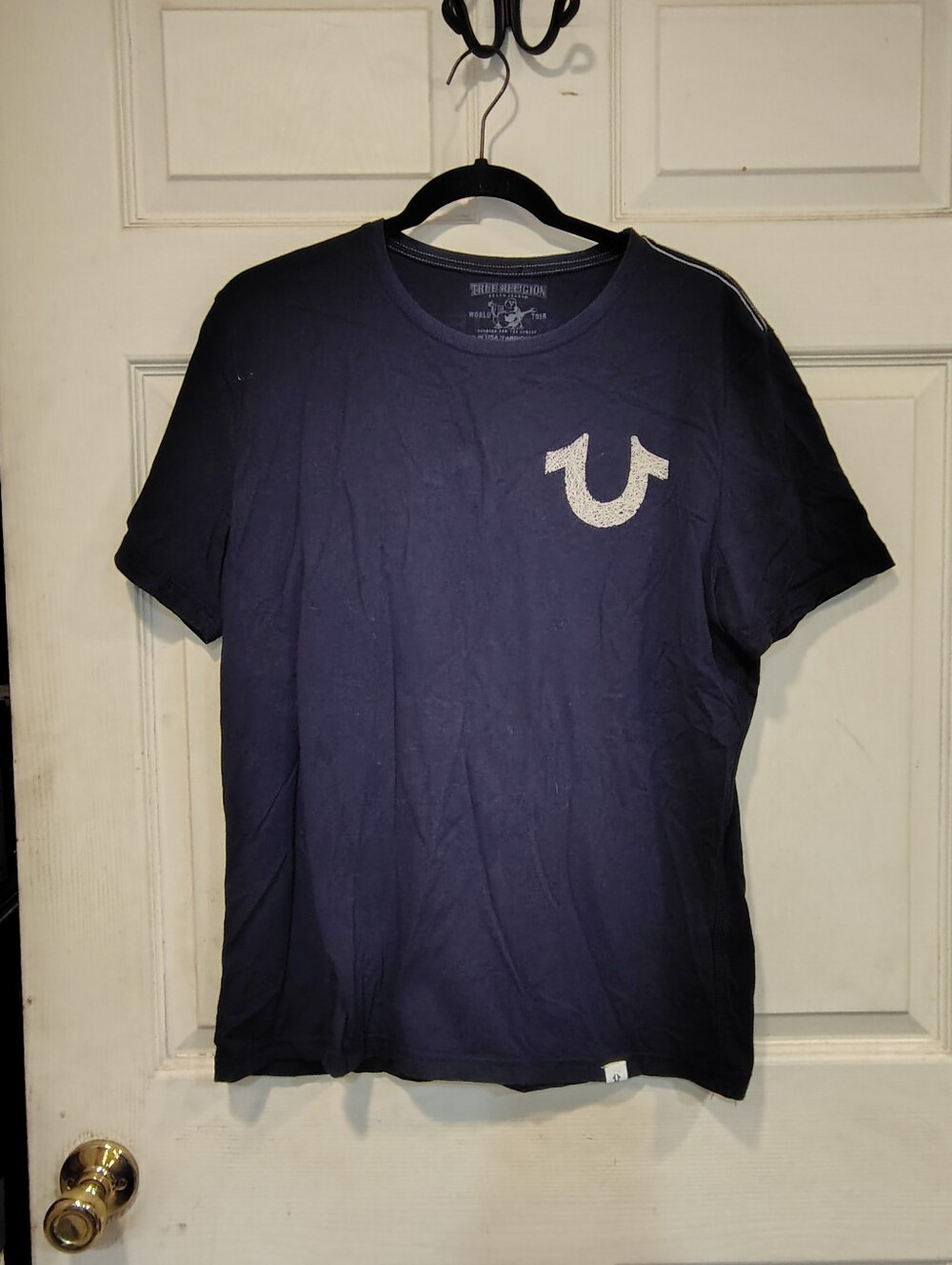 NWOT True Religion Men's Size XXL Blue Branded Tee